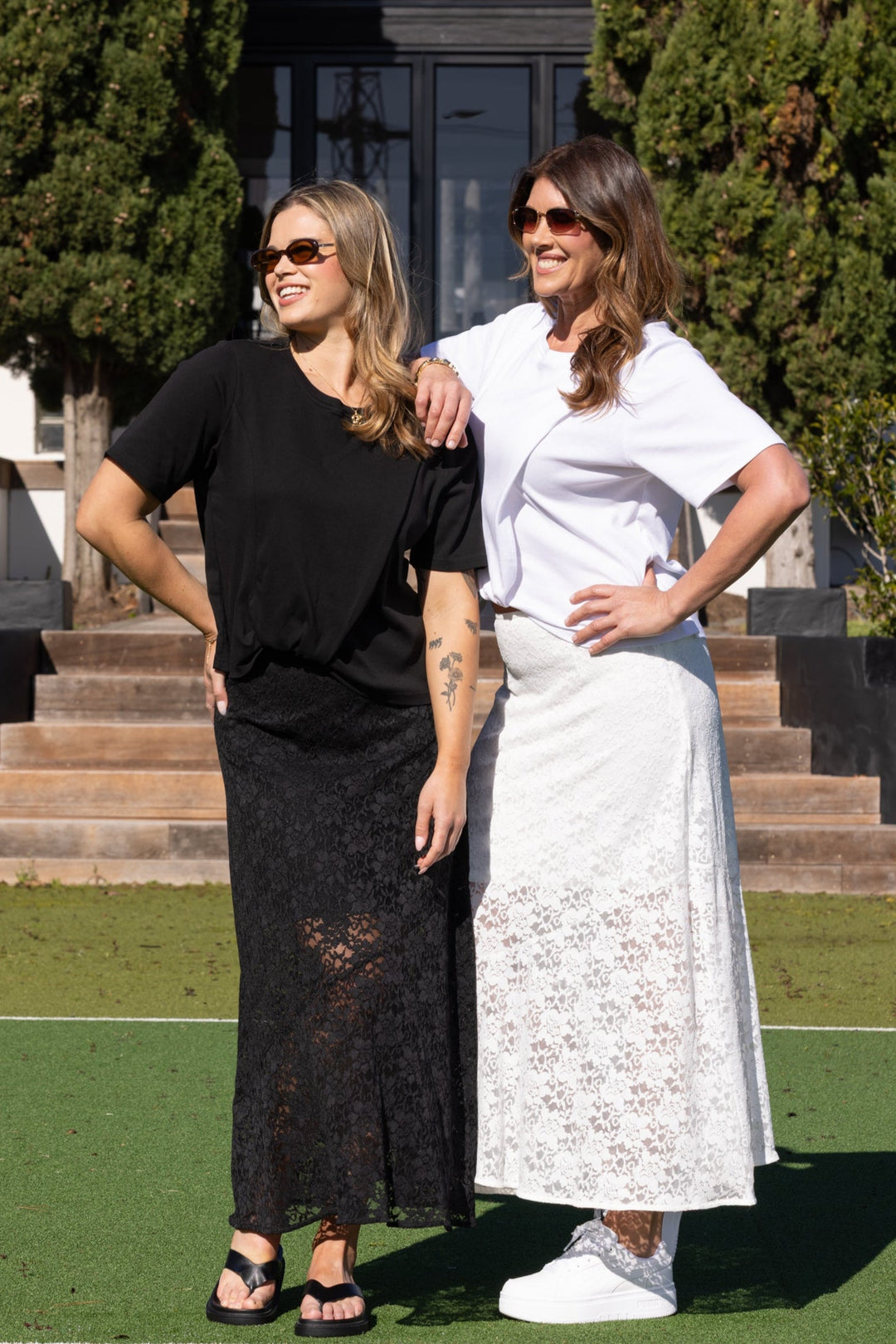 Ayva Opel Lace Maxi Skirt Black