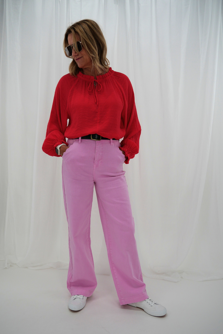 Elm Scallop Edge Jean Dusk Pink