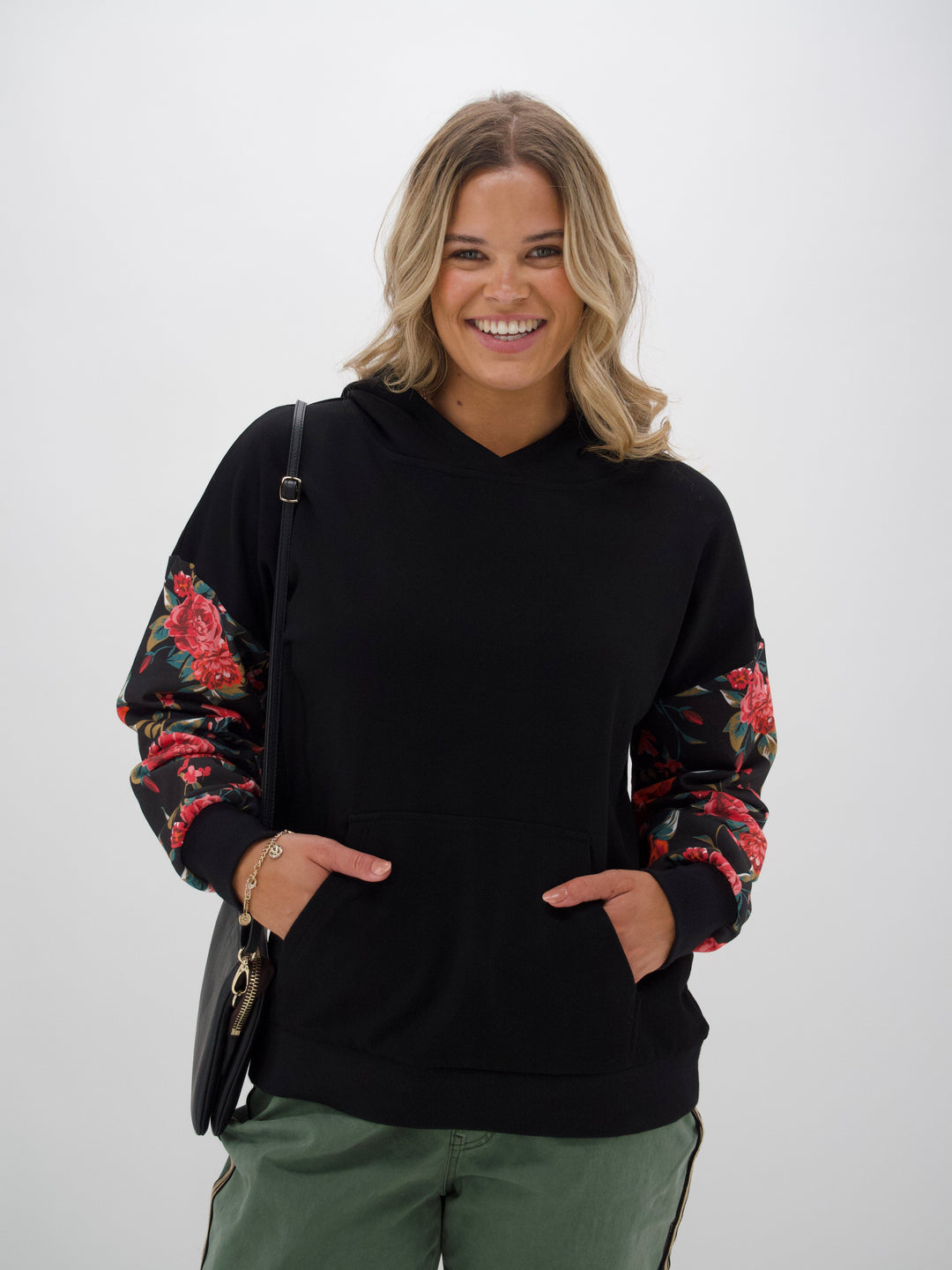 Label Tamlin Hoodie Pink, Orange and Green floral