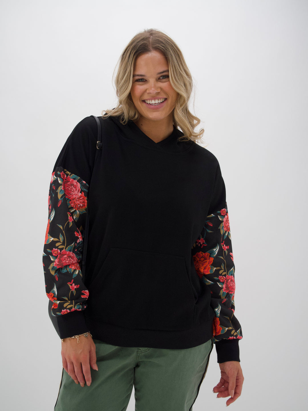 Label Tamlin Hoodie Pink, Orange and Green floral