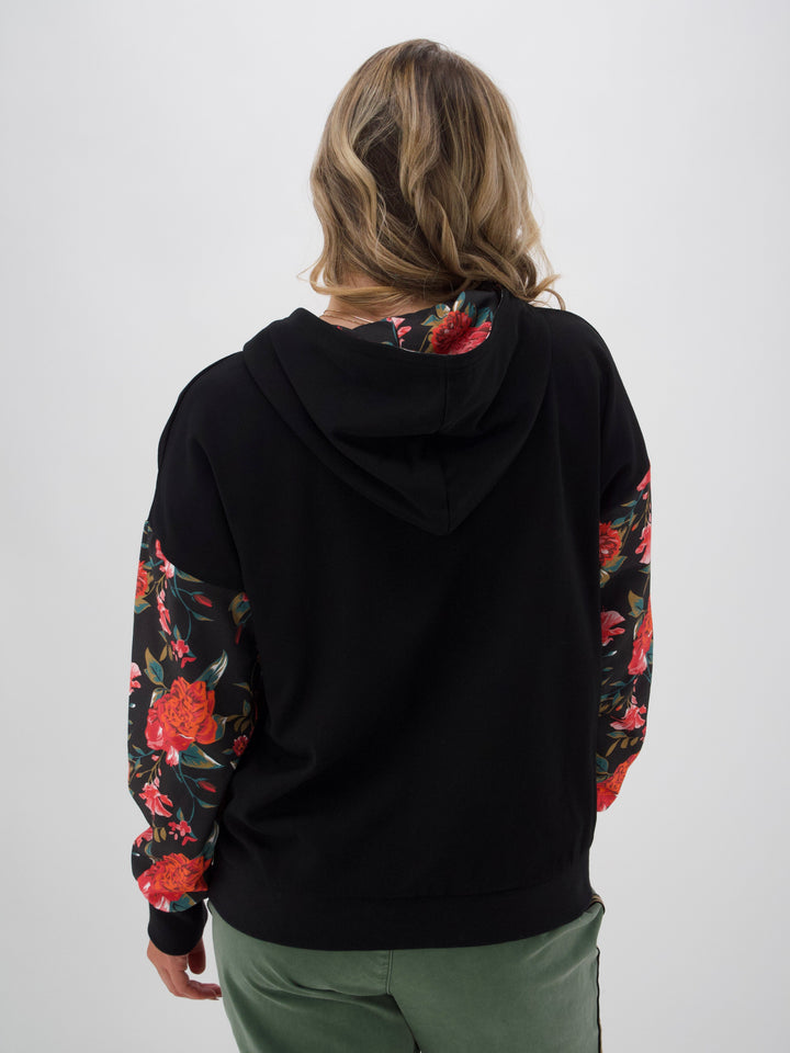 Label Tamlin Hoodie Pink, Orange and Green floral