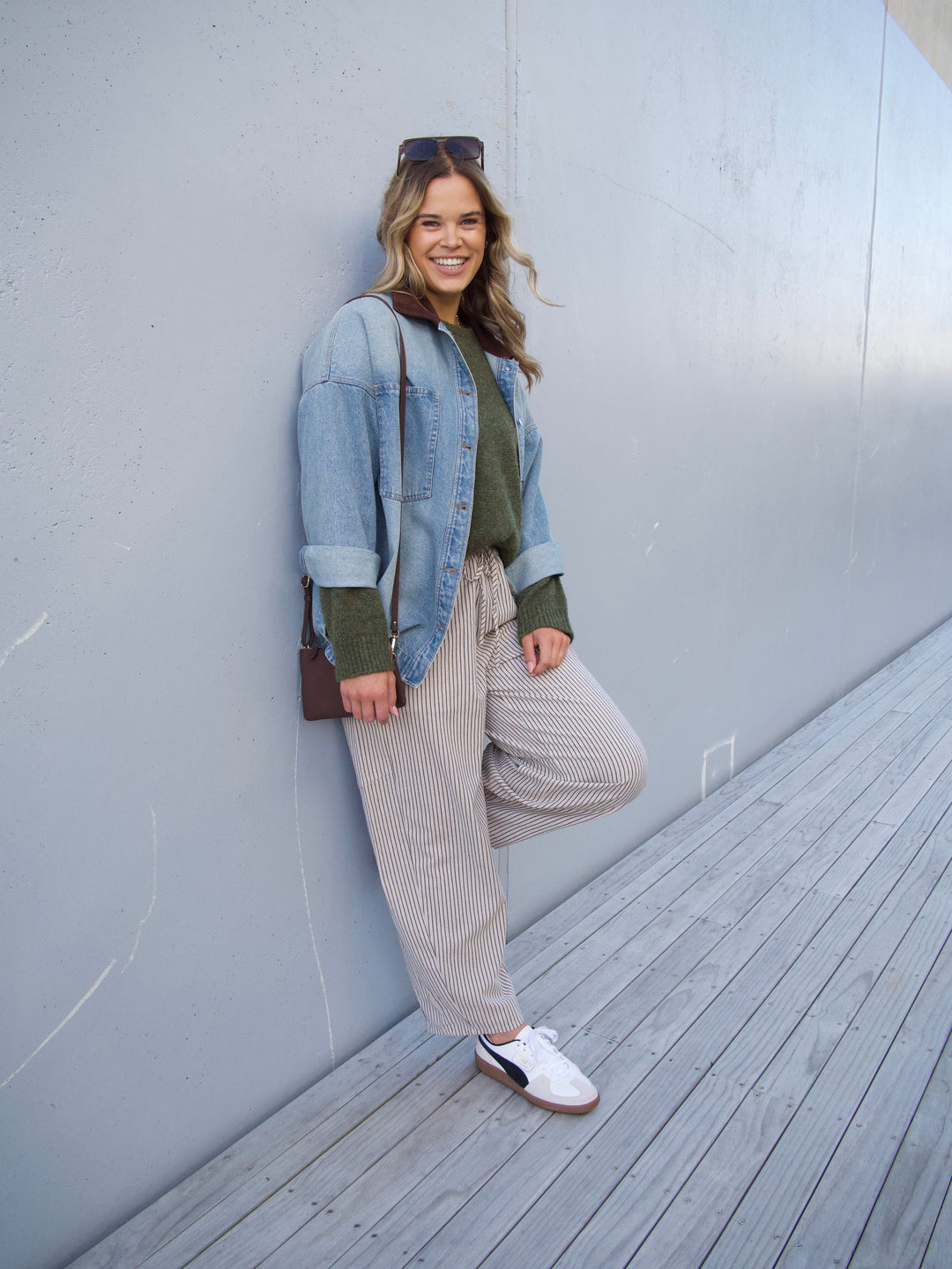 Sunday Boho Nara Pull On Barrel Pant Stripe