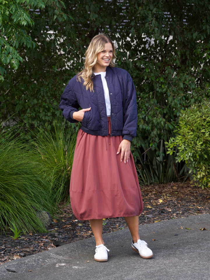 Sunday Boho Pauline Midi Skirt Rust