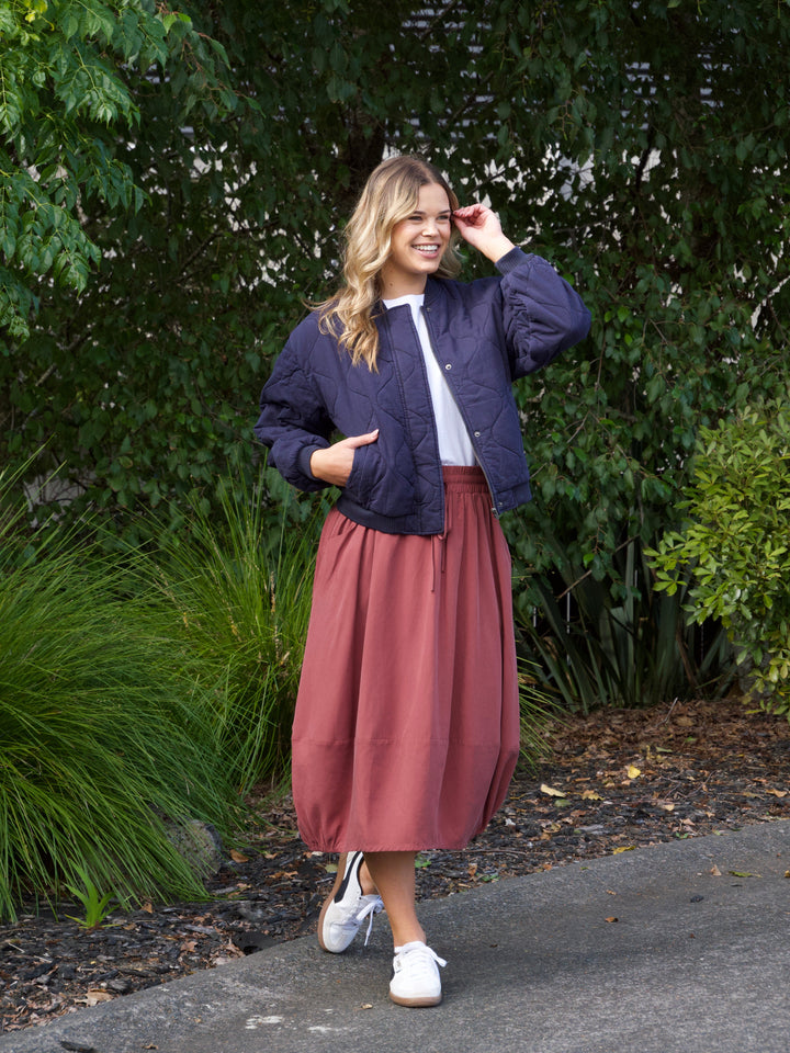 Sunday Boho Pauline Midi Skirt Rust