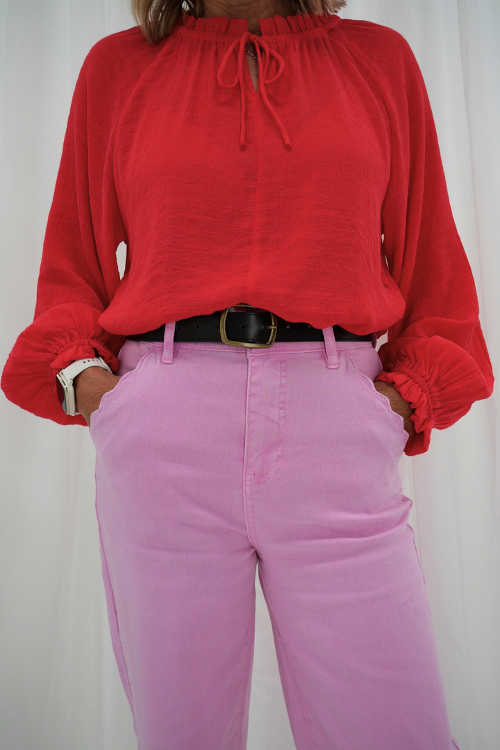 Elm Scallop Edge Jean Dusk Pink