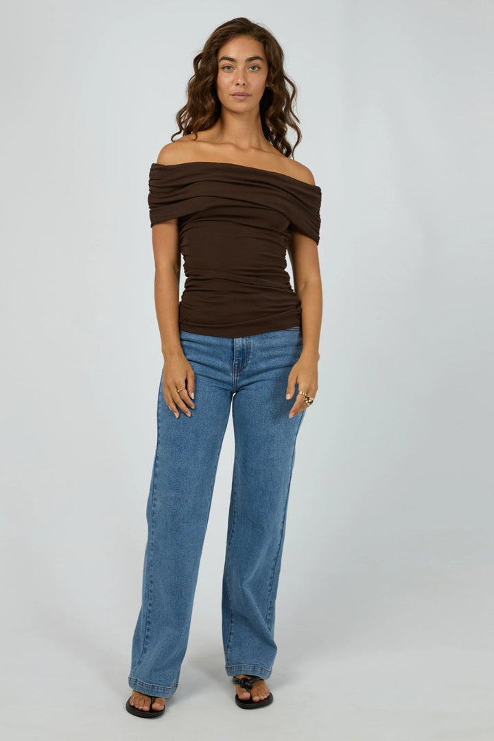 All About Eve Maddie Knit Top Brown