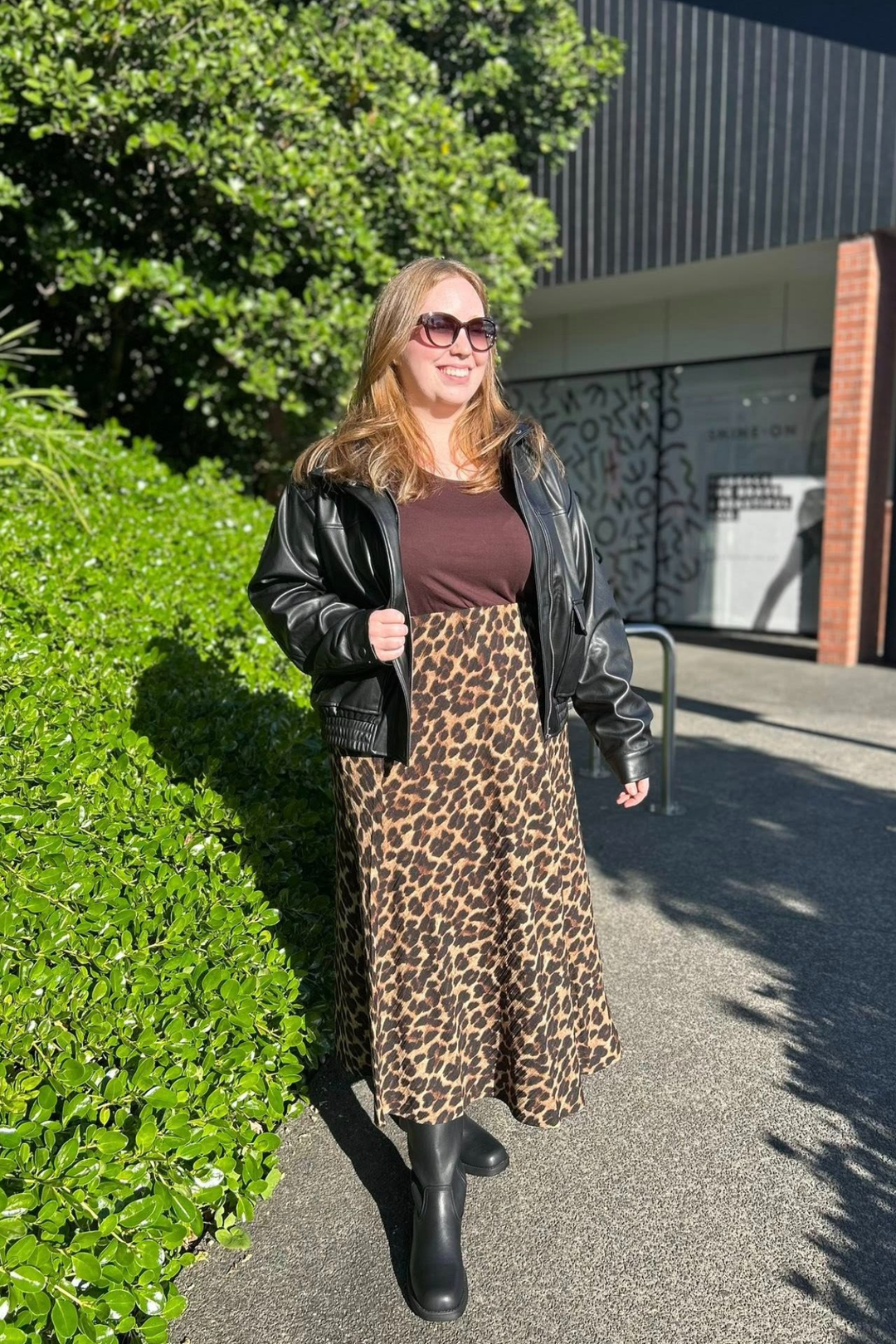 Label Honor Skirt Natural Animal Print