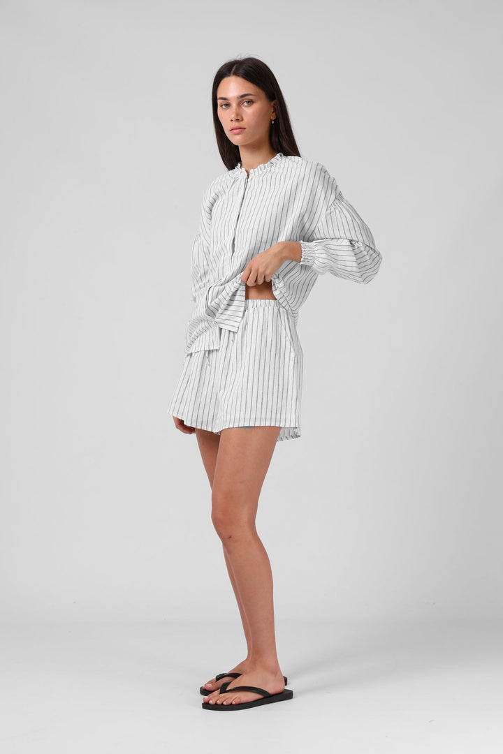 RPM Tilly Short White Stripe