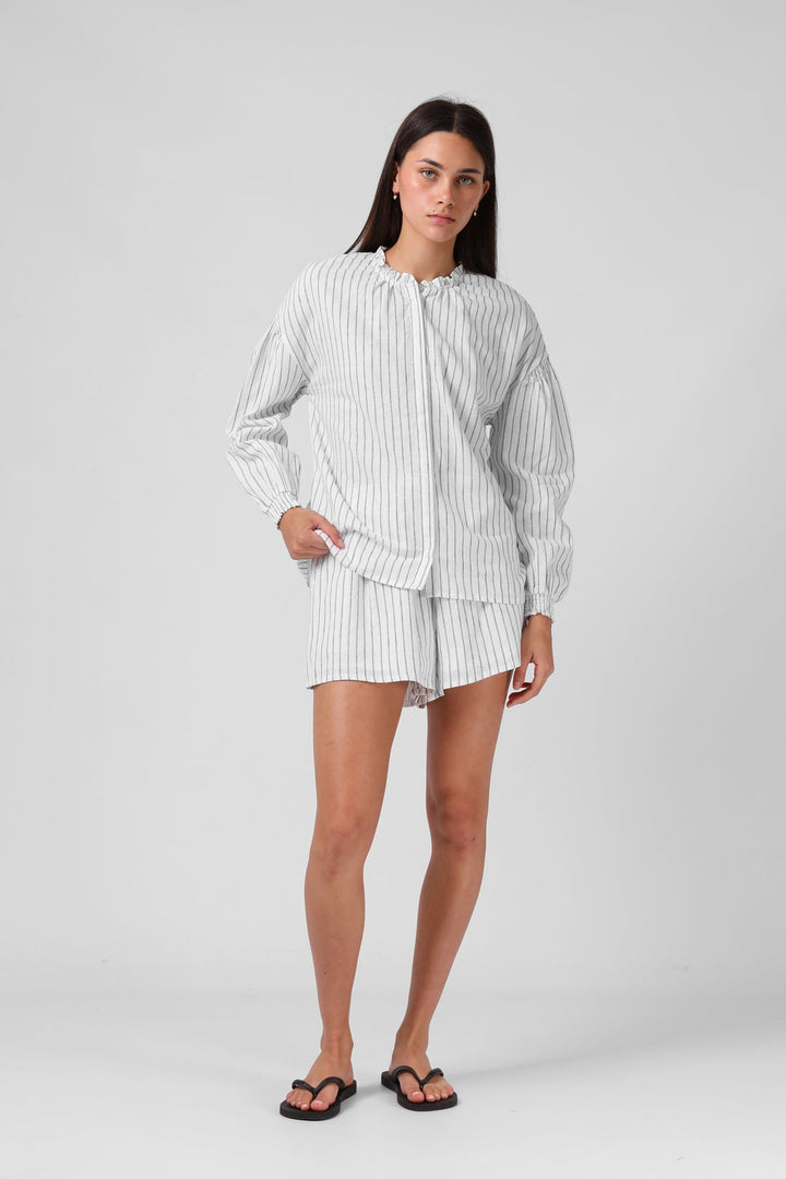 RPM Tilly Short White Stripe