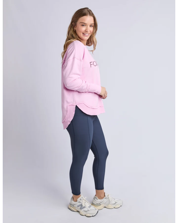 Foxwood Simplified Metallic Crew Bright Pink
