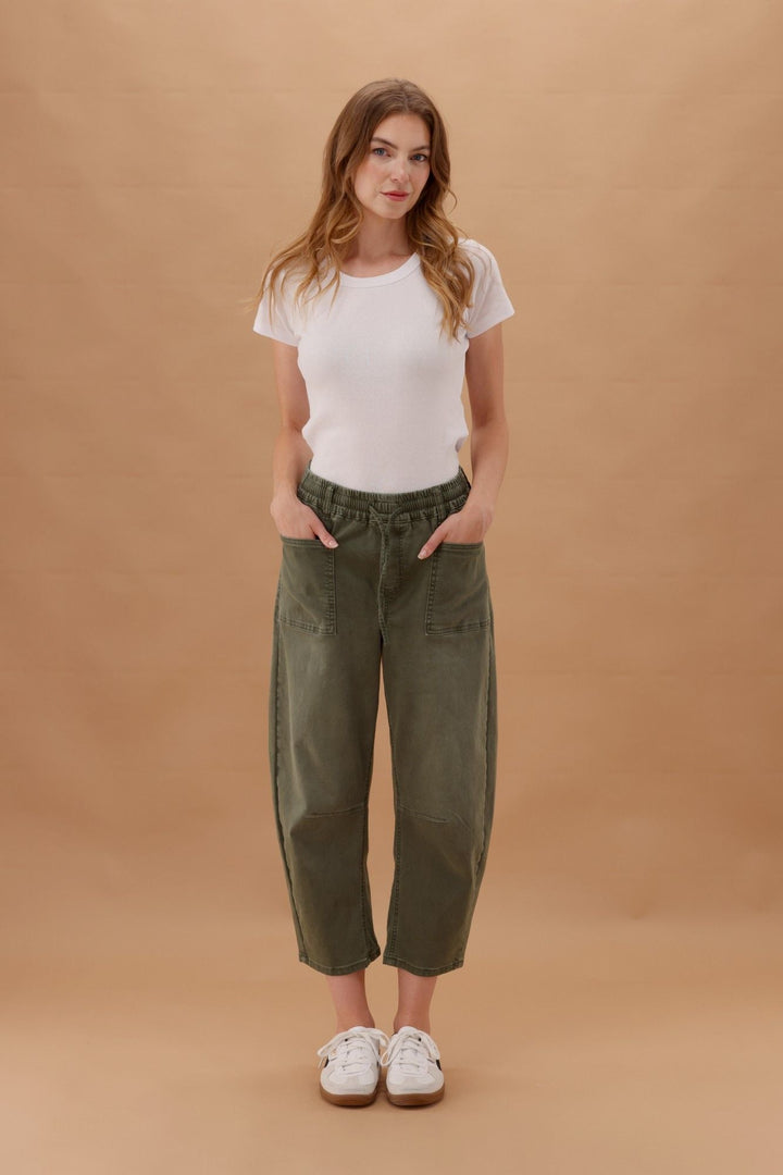 Wakee Barrel Jean Khaki