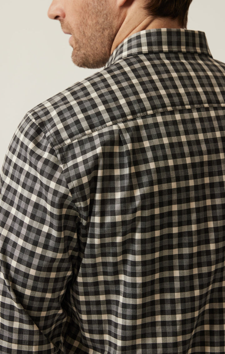 34 Heritage Gingham Shirt Grey Melange