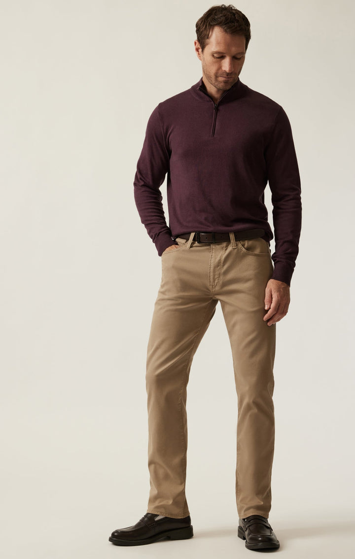 34 Heritage Quater-Zip Sweater Burgundy