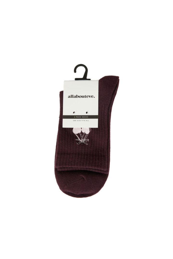 All About Eve Dolce Crew Socks 2 Pack