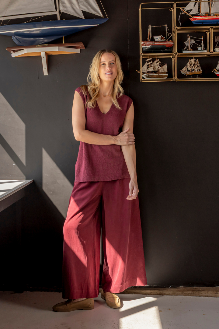Elm Bliss Culotte Pant Plum
