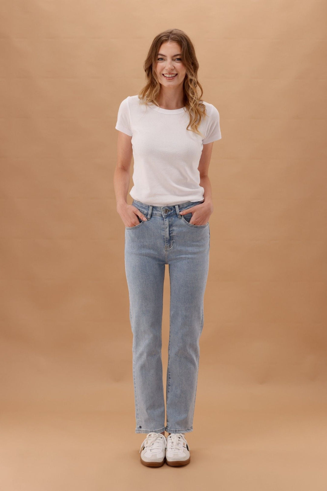 Elm Ada Straight Leg Jean Light Blue Wash