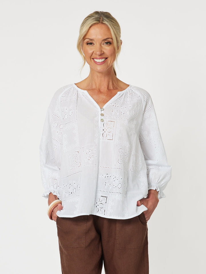 Gordon Smith Mila Lace Top White