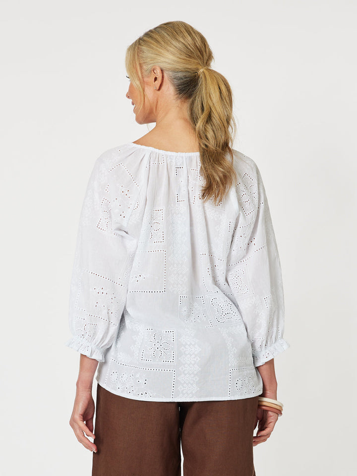 Gordon Smith Mila Lace Top White