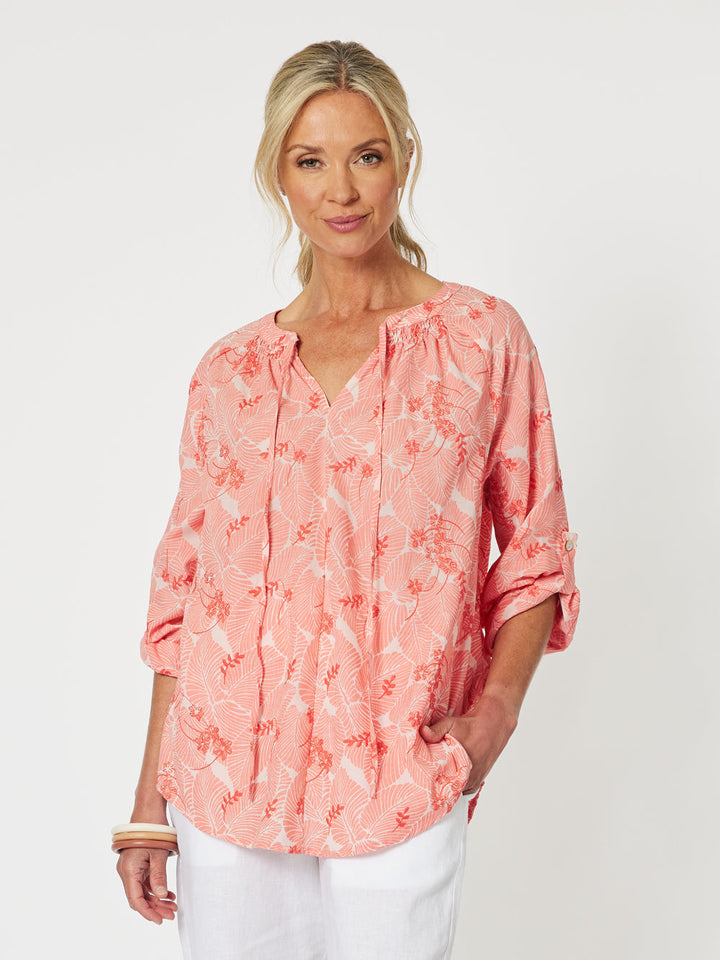 Gordon Smith Emma Embroidered Shirt Melon