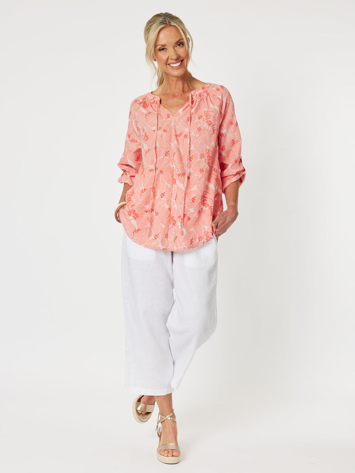 Gordon Smith Emma Embroidered Shirt Melon