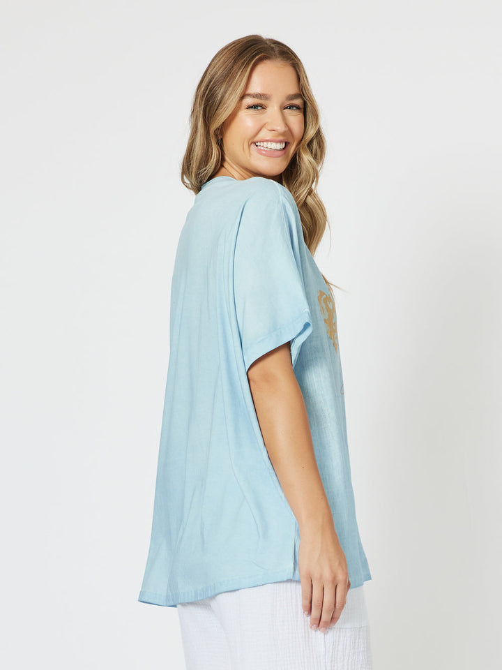 Threadz Hearts Tee Blue