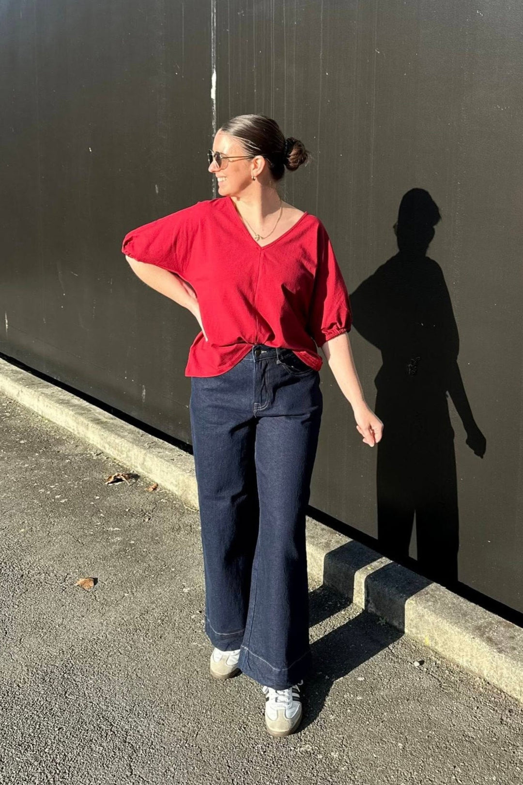 Essentials Cap Sleeve Top Cranberry