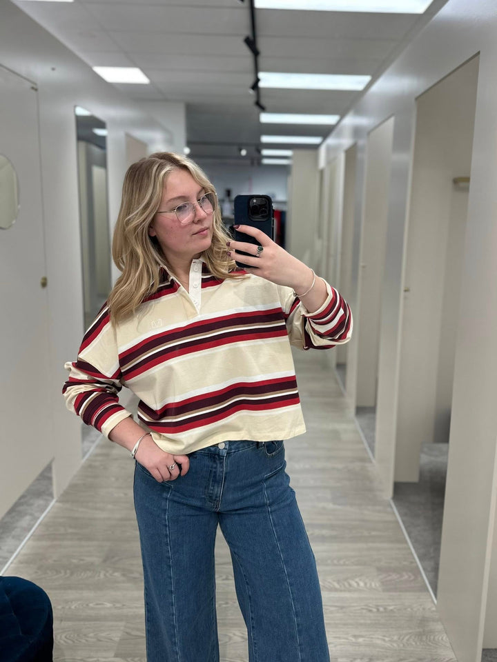 All About Eve Addison Rugby Top Berry