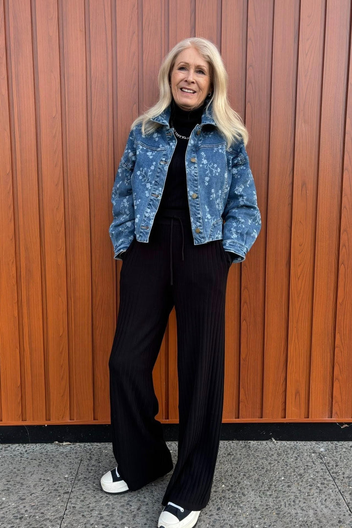 Label Sarcodia Rib Knit Pant Black