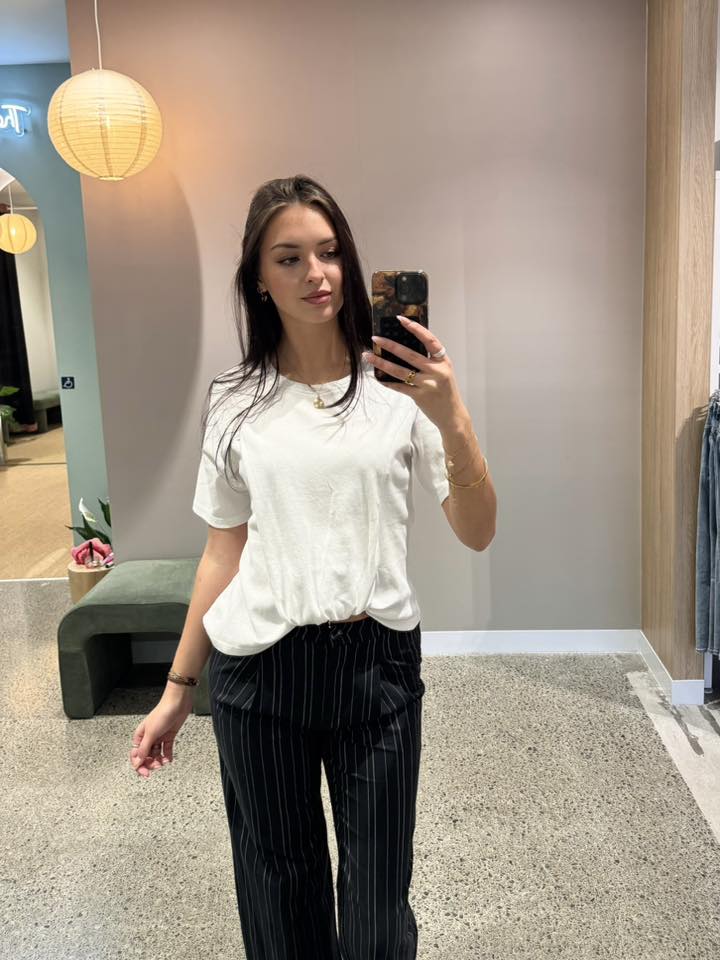 Ayva Noah Pant Black Natural Stripe