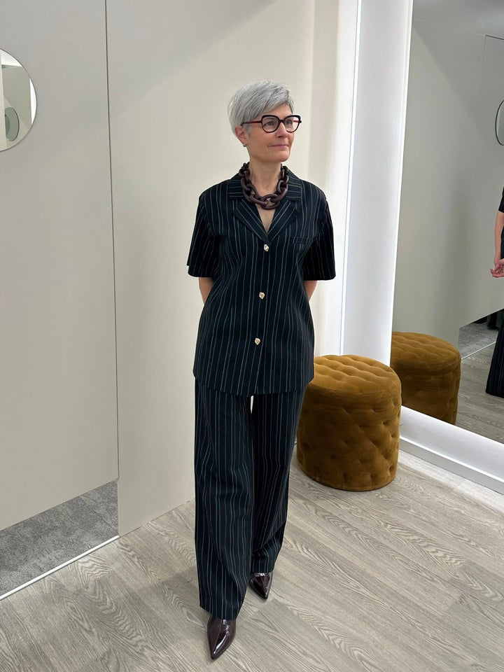 Ayva Noah Pant Black Natural Stripe