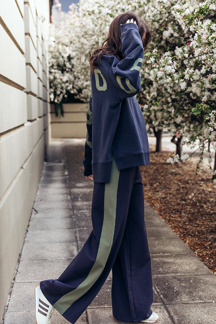 Foxwood Juno Pant Navy With Green