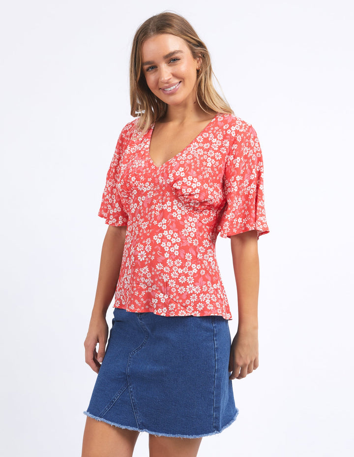Foxwood Ankara Top Floral Print