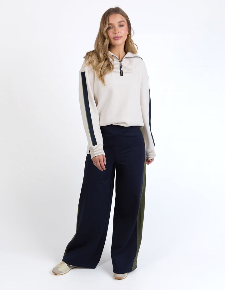 Foxwood Juno Pant Navy With Green