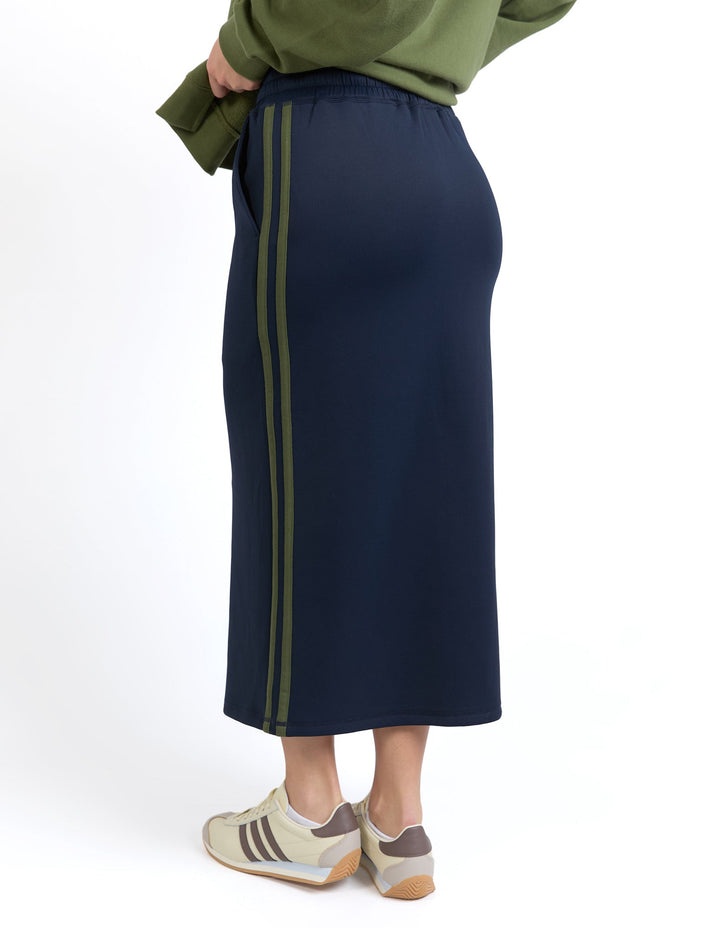 Foxwood Juno Skirt Navy With Green