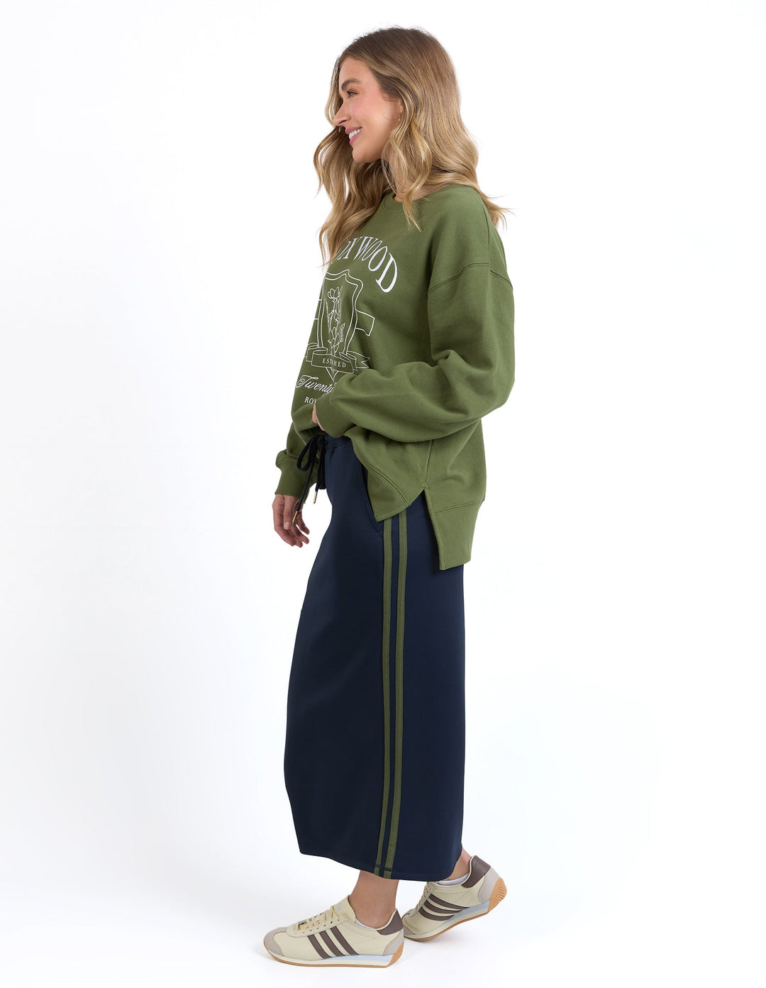 Foxwood Juno Skirt Navy With Green
