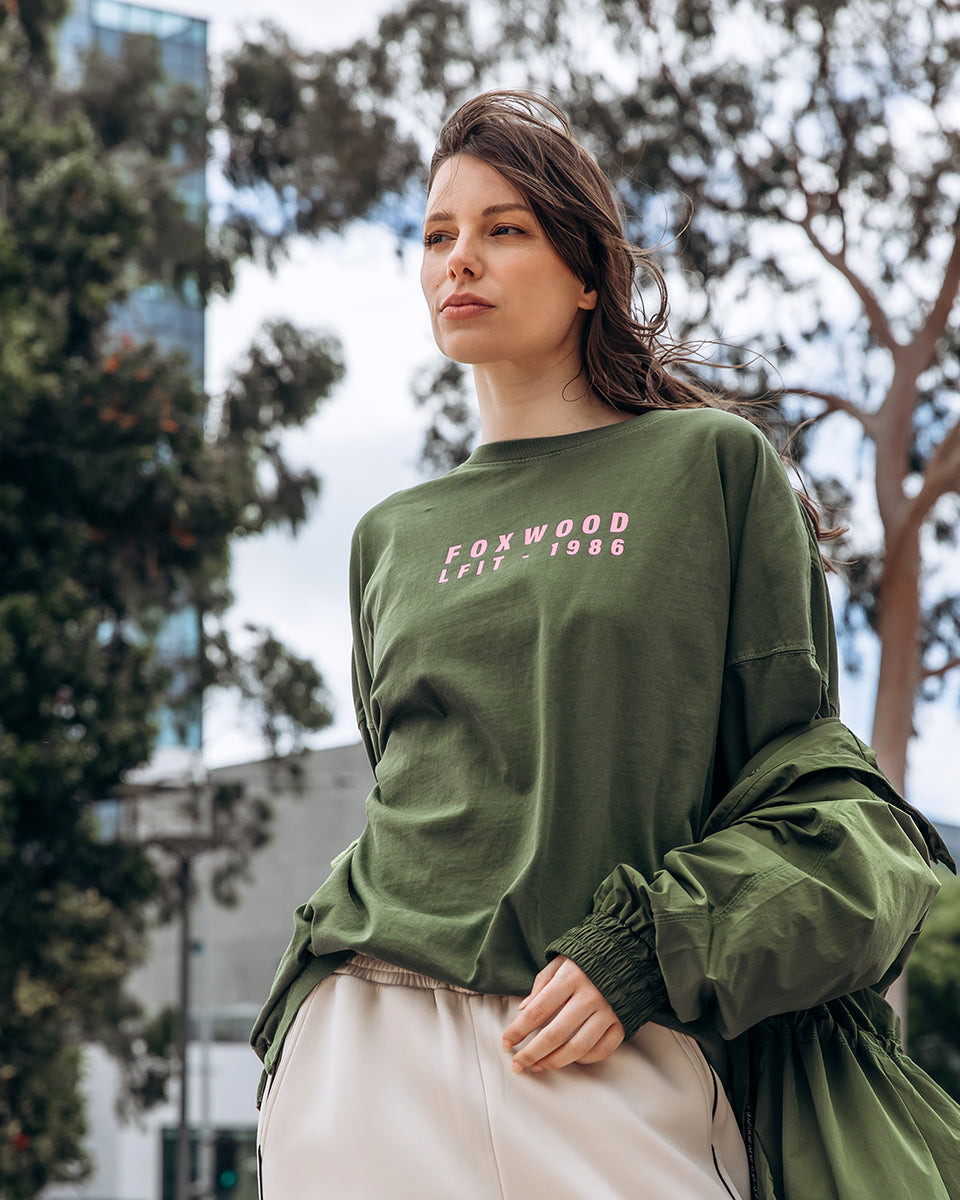 Foxwood Authentic L/S Tee Olive