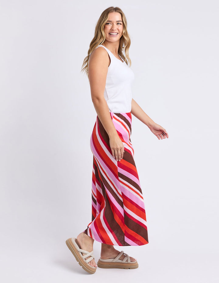 Foxwood Guava Stripe Skirt