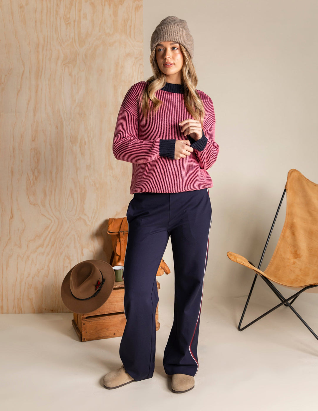 Foxwood Luella Crew Knit Wine