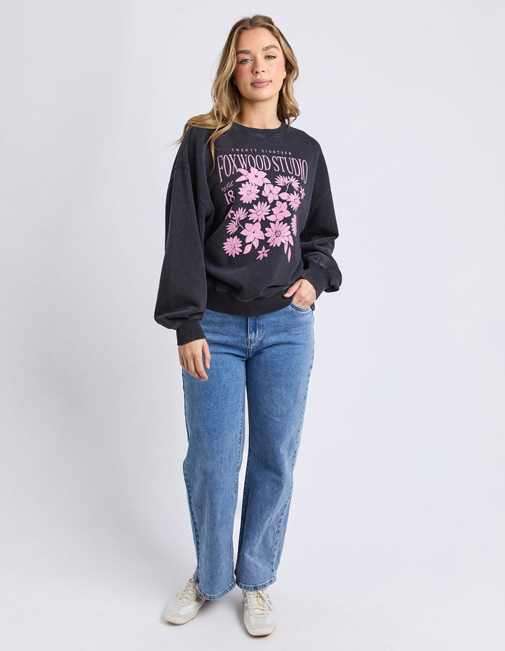 Foxwood Floret Crew Black