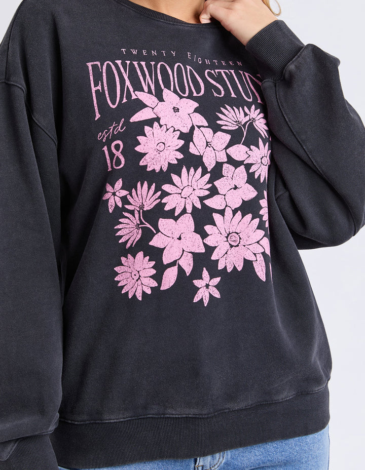 Foxwood Floret Crew Black