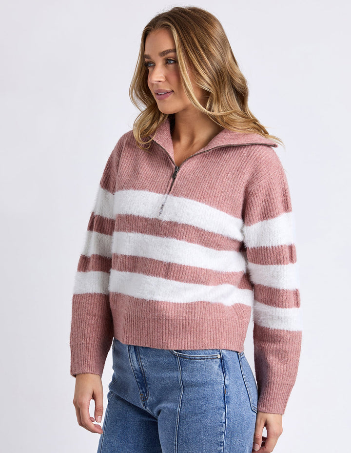 Foxwood Gracie Zip Crew Dark Pink
