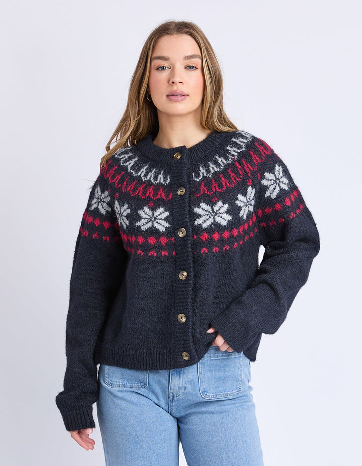 Foxwood Verbier Knit Crew Dark Sapphire