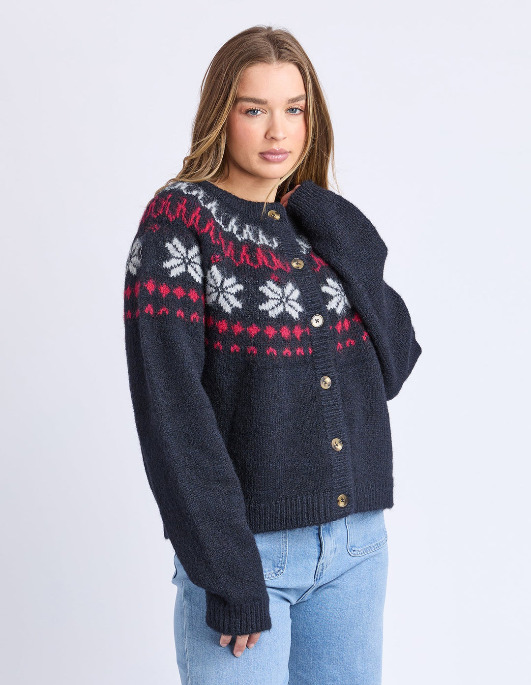 Foxwood Verbier Knit Crew Dark Sapphire
