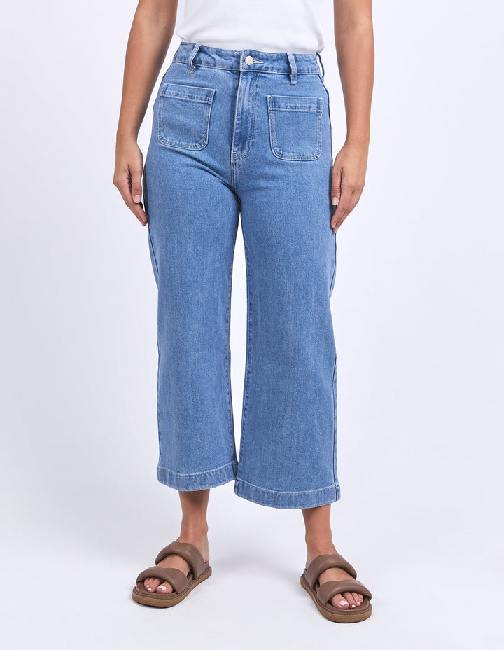Foxwood Sarah Crop Jean Light Blue