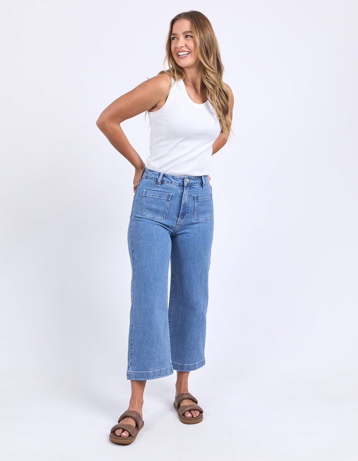 Foxwood Sarah Crop Jean Light Blue
