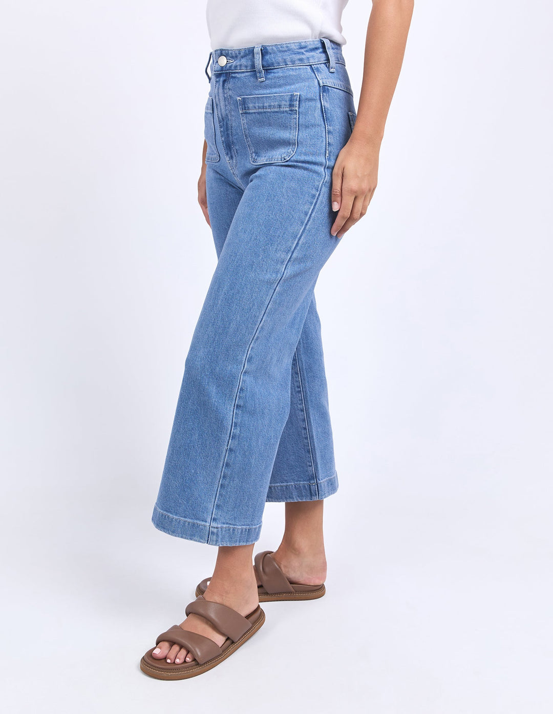 Foxwood Sarah Crop Jean Light Blue