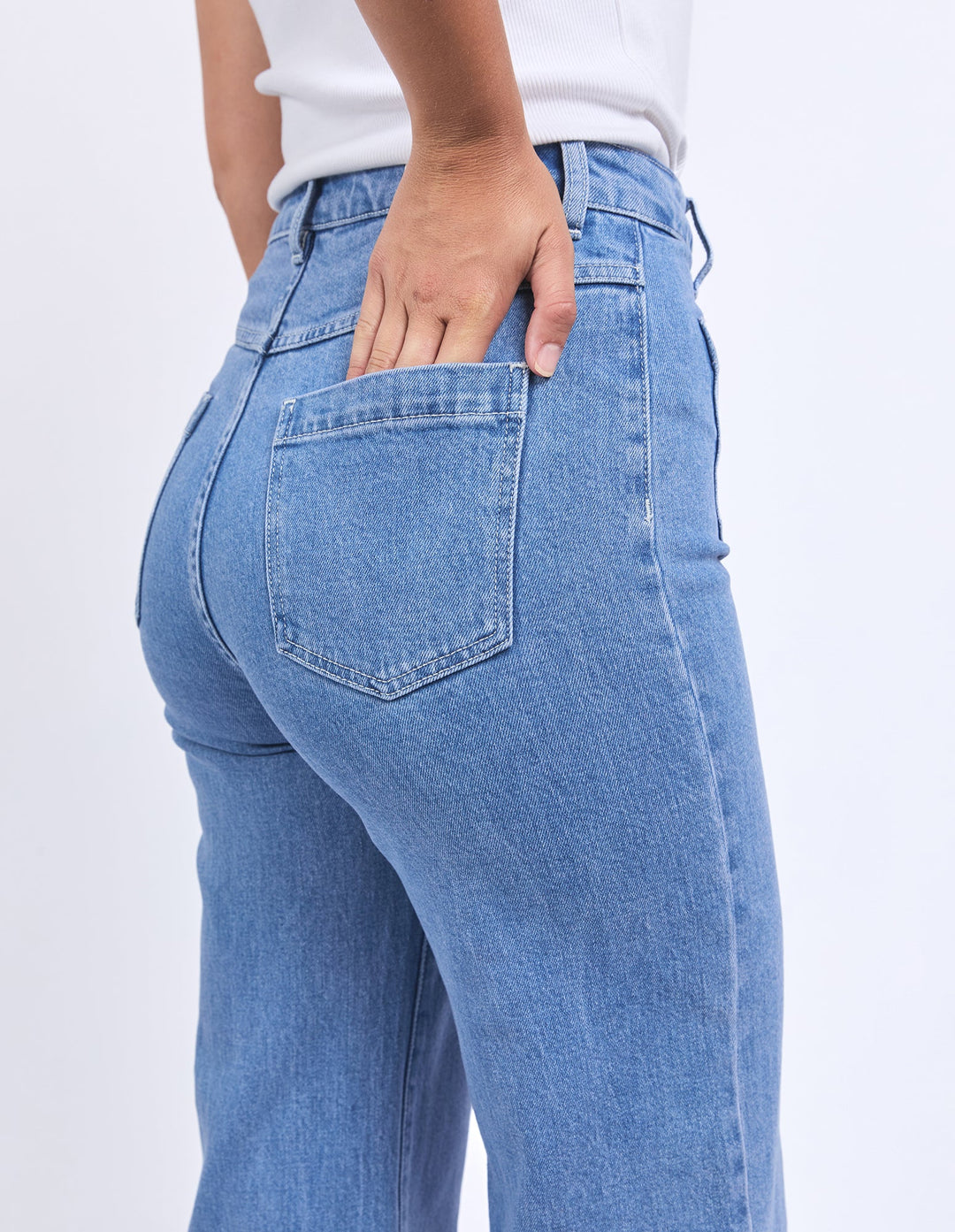Foxwood Sarah Crop Jean Light Blue