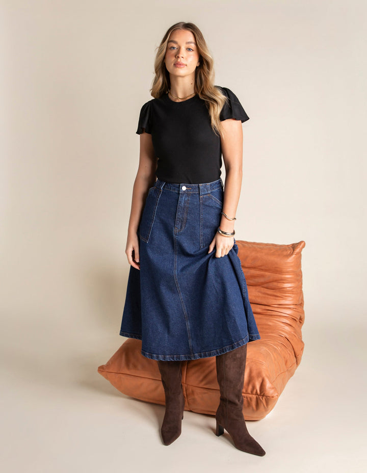 Foxwood Potter Skirt Dark Blue