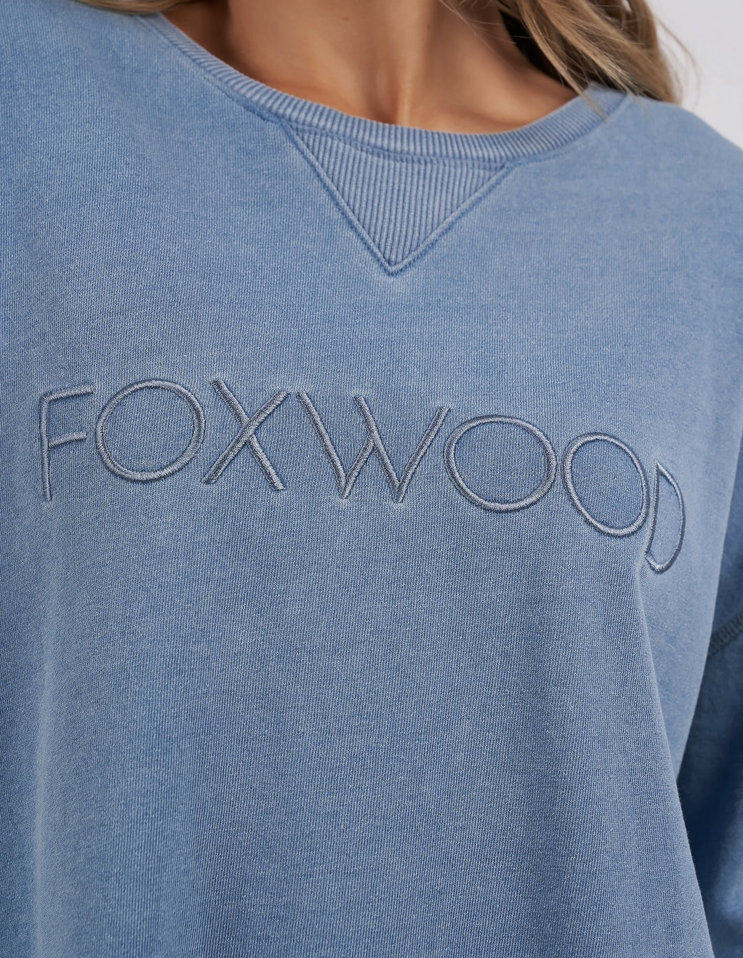 Foxwood Washed Simplified Crew Blue