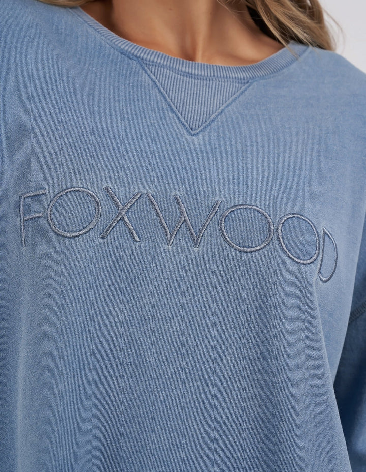 Foxwood Washed Simplified Crew Blue